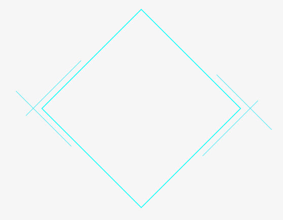 蓝色菱形边框素材免费下载_觅元素