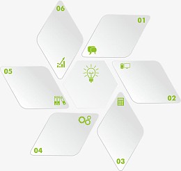 矢量立体菱形六边形信息