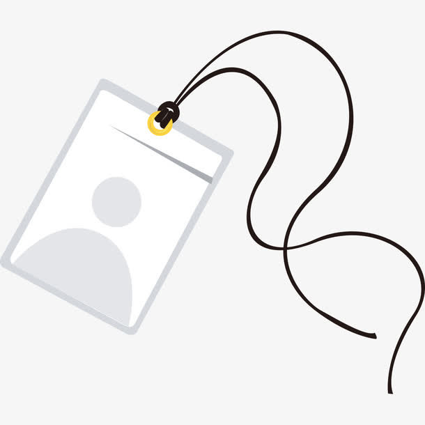 手绘工作证素材