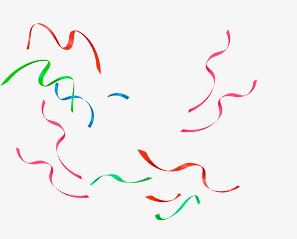 飘浮彩条免抠素材免费下载_觅元素51yuansu.com