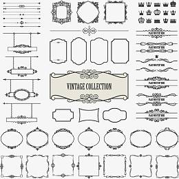 花纹边框设计矢量素材