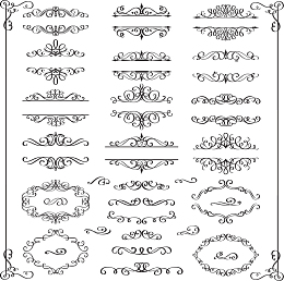 矢量古典花纹素材