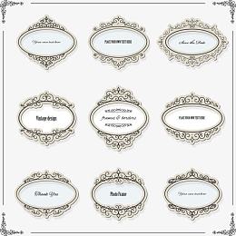 花纹边框设计矢量素材