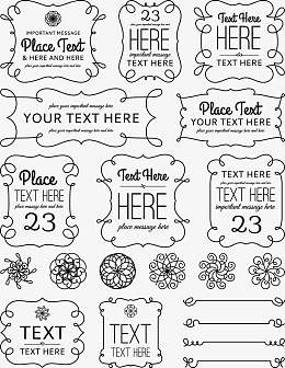 花纹边框设计矢量素材