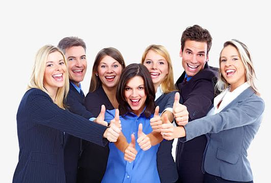 png多人头蓝色卡通png手绘演讲的人听众简单风png人山人海扁平化png人