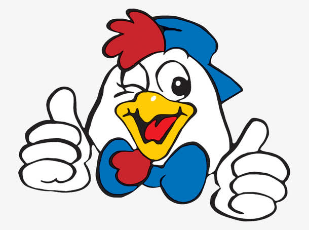 卡通动物点赞png