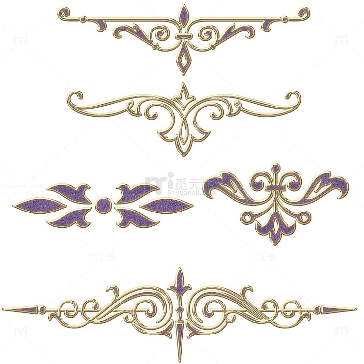 紫色点缀金属装饰