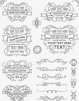 花纹边框设计矢量素材