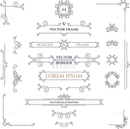 矢量古典花纹素材