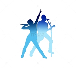 唯美人物剪影唱歌