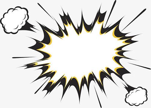 卡通漫画爆炸云对话框