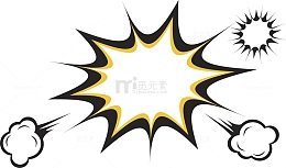 卡通漫画爆炸云对话框
