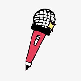 卡通手绘麦克风素材
