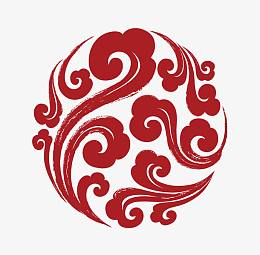 圆形祥云图案