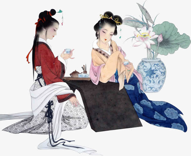 水墨画中的人物免抠素材免费下载_觅元素51yuansu.com