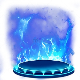 蓝色舞台火焰炫酷效果