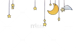 卡通月亮星星背景
