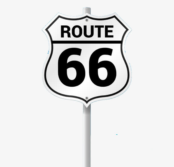 66号公路路牌矢量素材