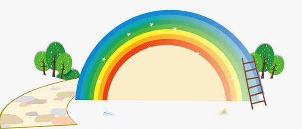 卡通彩虹桥免抠素材免费下载_觅元素51yuansu.com