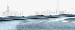 大气磅礴公路城市素描