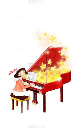 弹钢琴的女孩