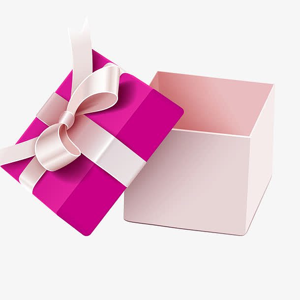 粉色简约礼物盒装饰图案