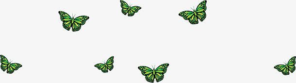 绿色树叶设计环保蝴蝶