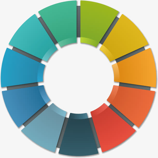 矢量彩色转盘图片