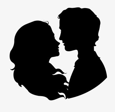 夫妻剪影素材_夫妻剪影图片元素-觅元素