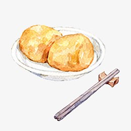 手绘炸馒头