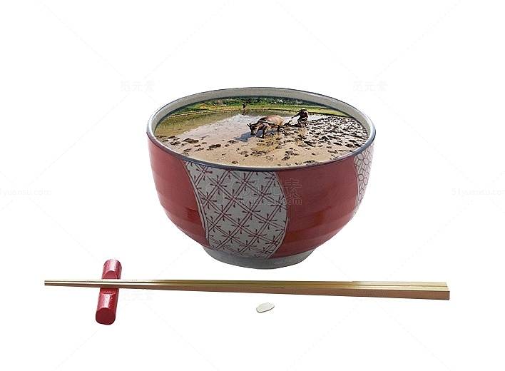 碗筷公益海报素材