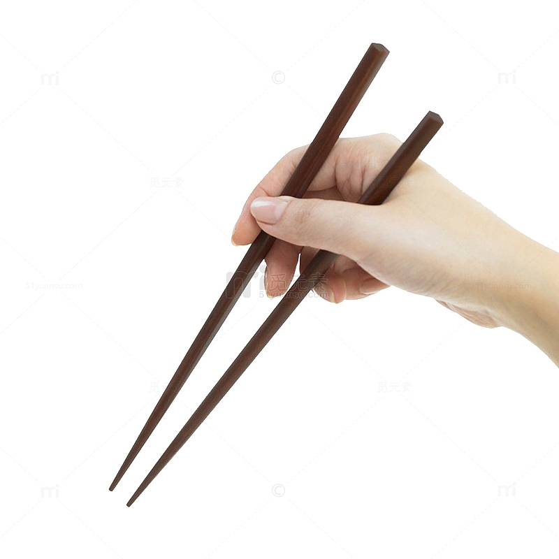 手拿筷子夹菜