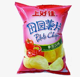 上好佳田园薯片番茄口味包装