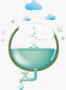 珍惜水资源矢量图