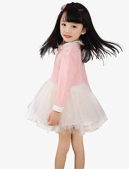 粉色时尚女童童装连衣裙