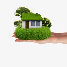手捧绿色房屋