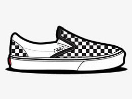 货车棋盘鞋van-slip-ons-shoes-icons