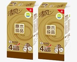 清风原木纸巾大礼包素材
