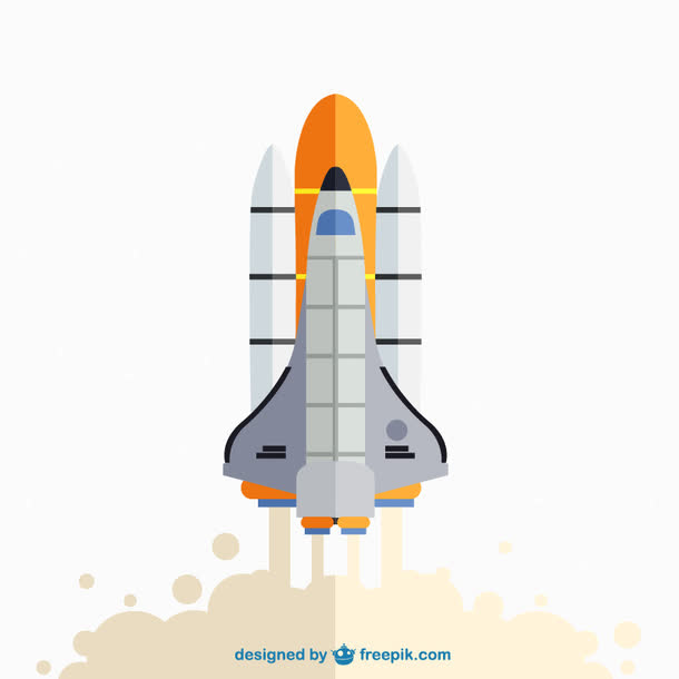 精美升空航天飞机矢量素材下载