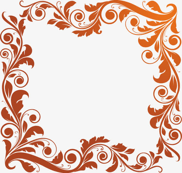 棕色渐变标题花纹