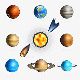 天文学宇宙矢量素材