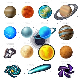 天文学宇宙矢量素材