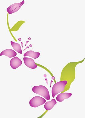 紫色唯美简约抽象花朵