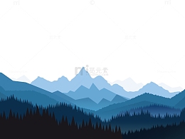 蓝色山峰图形