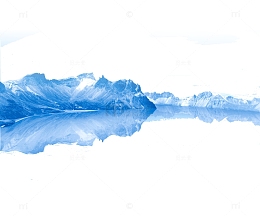 蓝色冰山免抠png图片