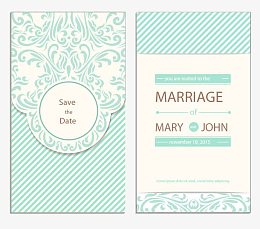 矢量欧式婚礼邀请涵