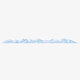 积雪连连的山峰