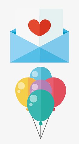 矢量婚礼气球邀请涵