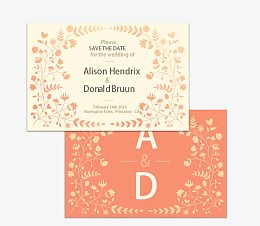 矢量装饰图案婚礼邀请涵