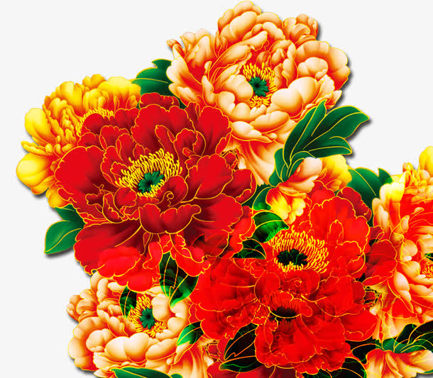 牡丹花素材素材免费下载_觅元素